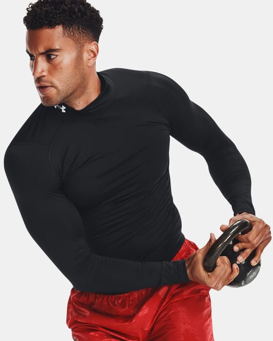 Men's HeatGear® Mock Long Sleeve image number 3