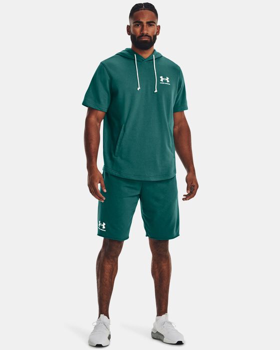 Men's UA Rival Terry Short Sleeve Hoodie image number 2