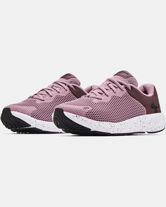 Women's UA Charged Pursuit 2 Big Logo Speckle Running Shoes image number 3