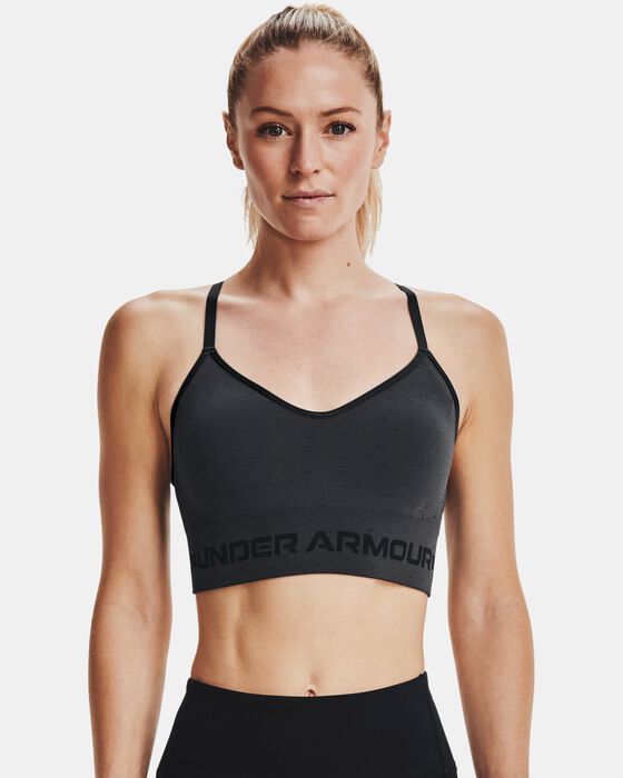Buy Under Armour Women's Seamless Long Heather Sports Bra Grey in Dubai,  UAE -SSS