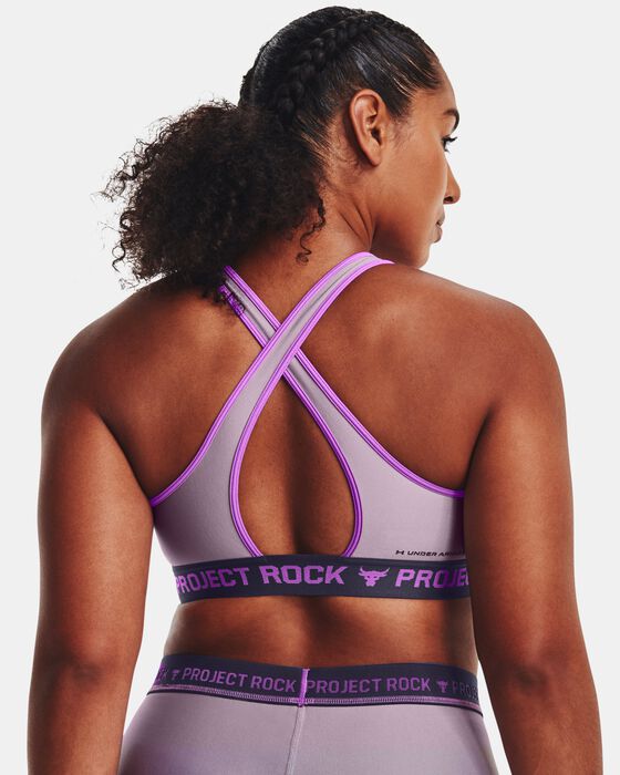 Women's Project Rock Crossback Disrupt Sports Bra image number 5