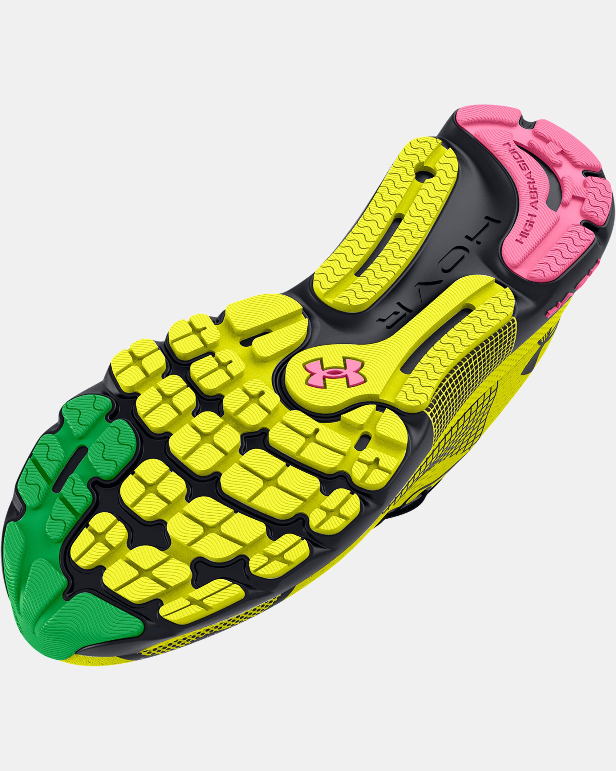Neon yellow under armour shoes top