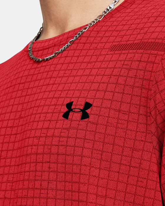 Men's UA Seamless Grid Short Sleeve image number 3