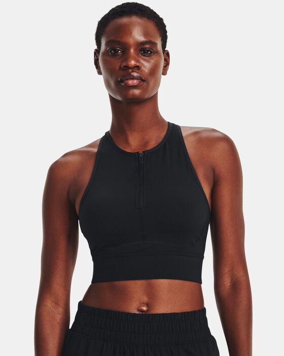 Women's UA Meridian Zip Crop Sports Bra image number 0