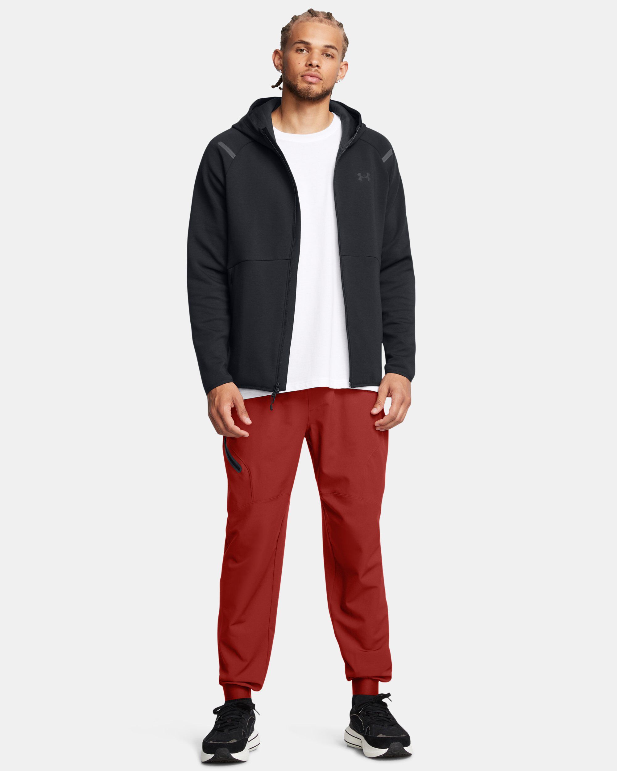 Buy Men s UA Unstoppable Fleece Full Zip Hoodie Black in Dubai UAE Under Armour