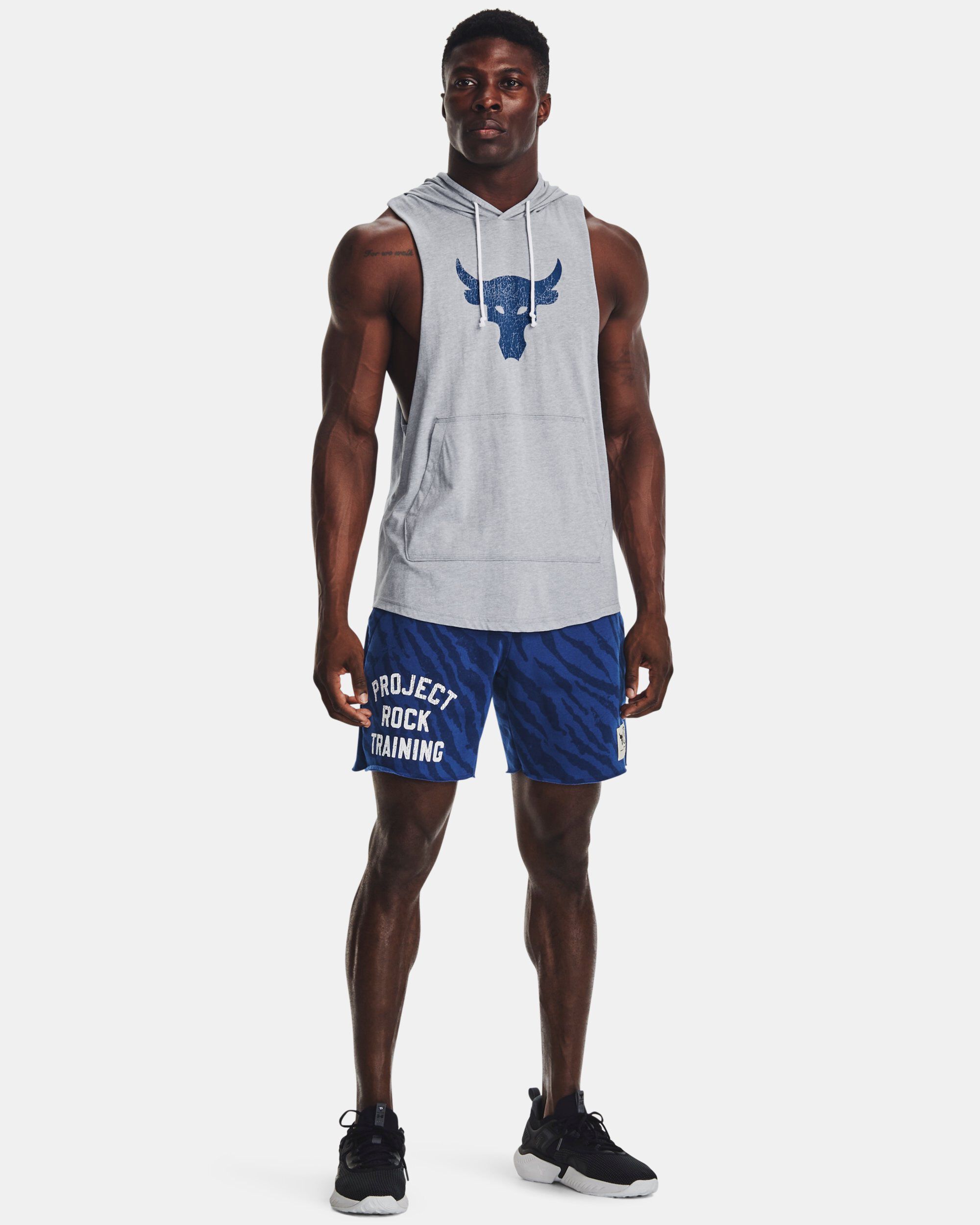 Men s Project Rock BSR Bull Sleeveless Hoodie