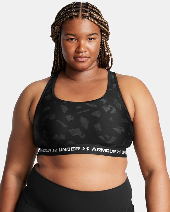 Women's Armour® Mid Crossback Print Sports Bra image number 0
