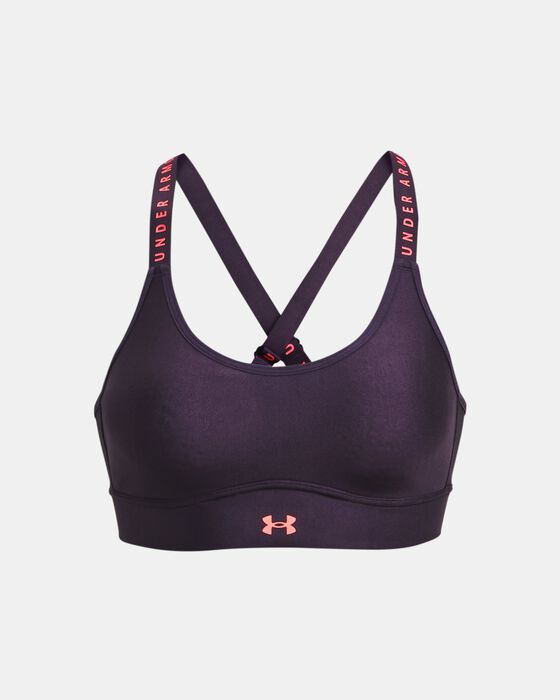 Women's UA Infinity Mid Covered Sports Bra image number 2