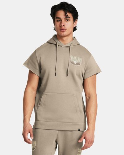 Men's Project Rock Essential Fleece Short Sleeve Hoodie