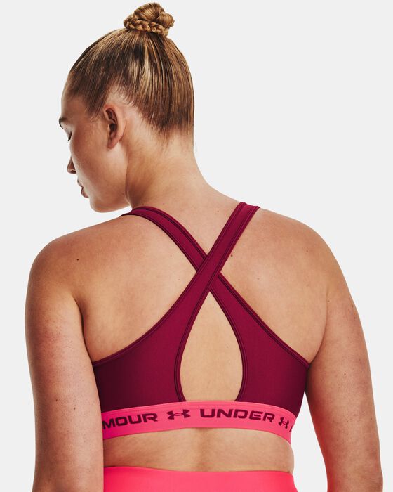Women's Armour® Mid Crossback Sports Bra image number 7