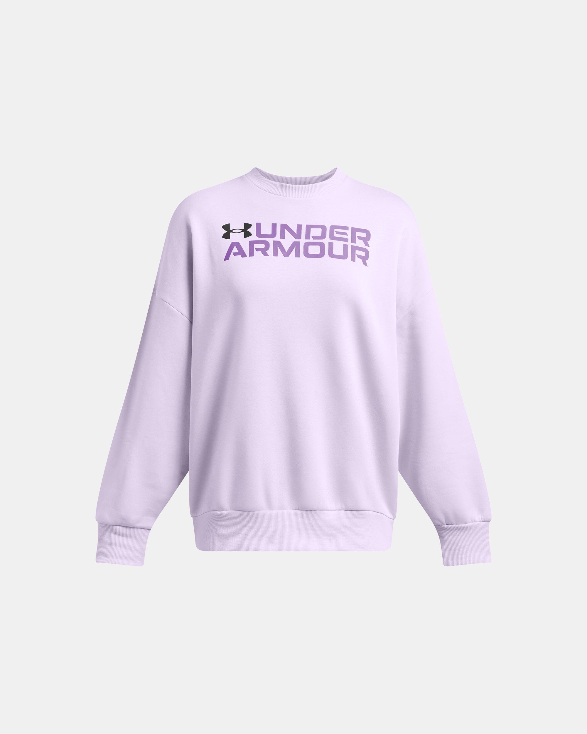 Buy Women s UA Rival Fleece Wordmark Oversized Crew Purple in Dubai UAE Under Armour