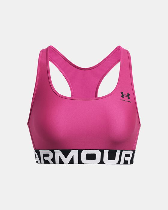 Women's HeatGear® Armour Mid Branded Sports Bra image number 9