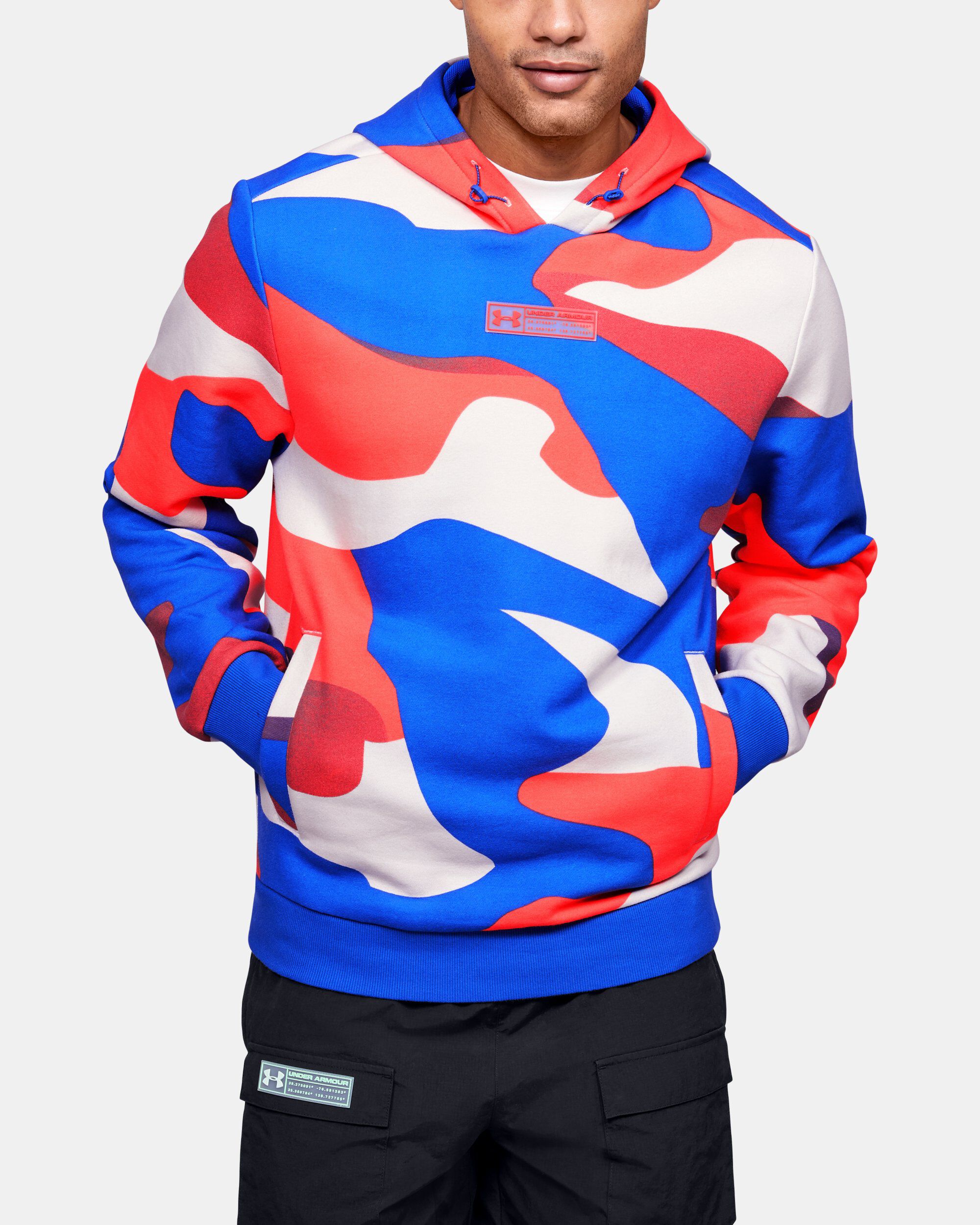 Red white and blue under armour sales sweatshirt