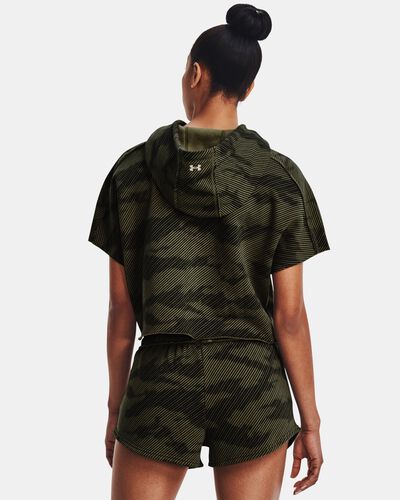 Women's Project Rock Fleece Printed Short Sleeve Hoodie
