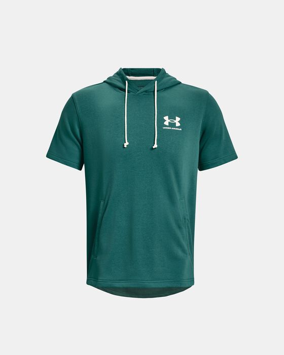 Men's UA Rival Terry Short Sleeve Hoodie image number 4