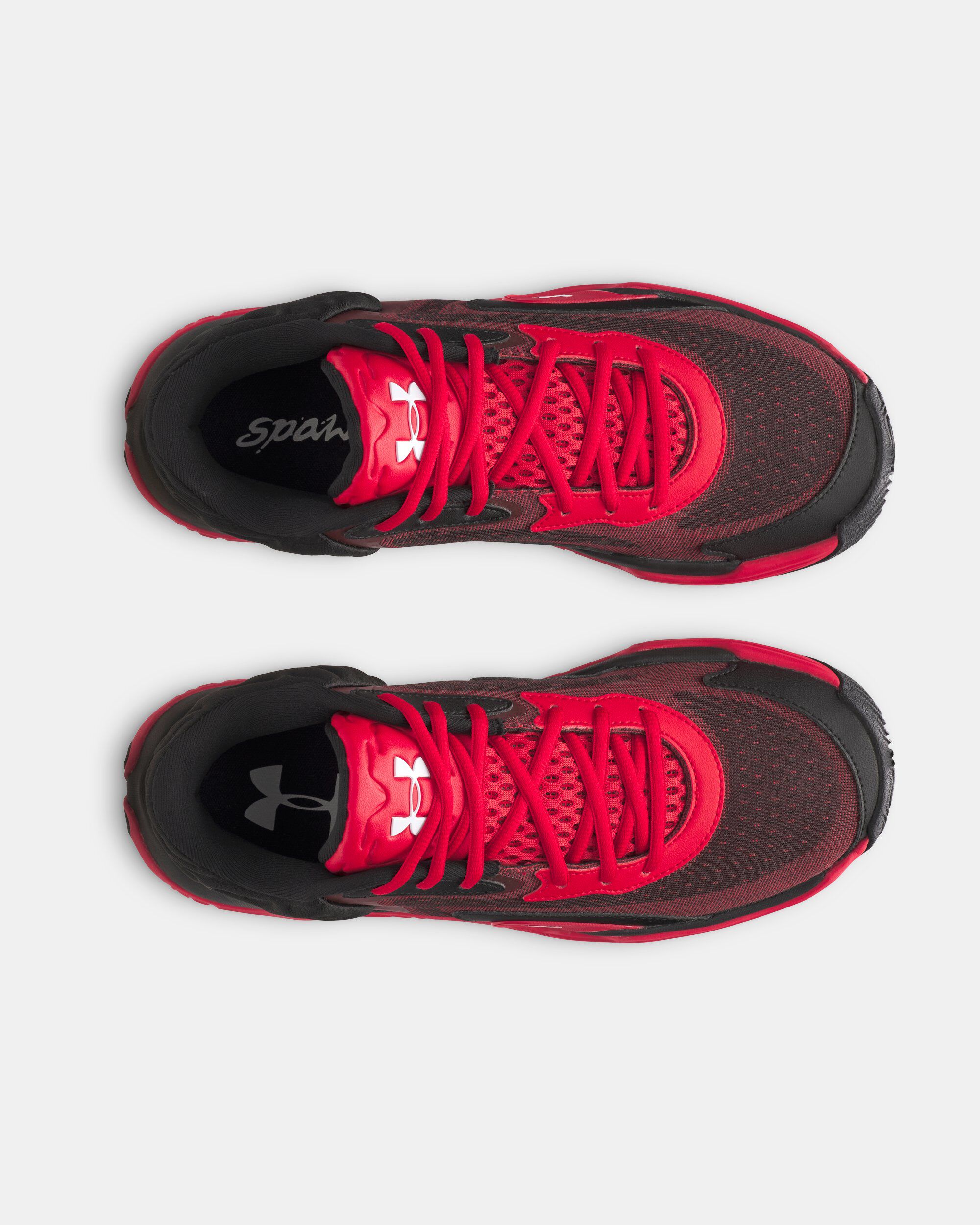 Shop Under Armour UA Spawn 7 Mid Unisex Basketball Shoes Red in