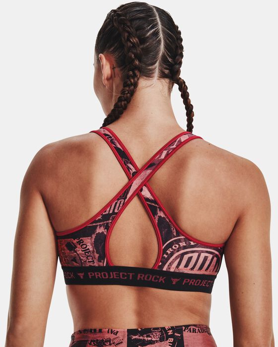 Women's Project Rock Crossback Printed Sports Bra image number 4