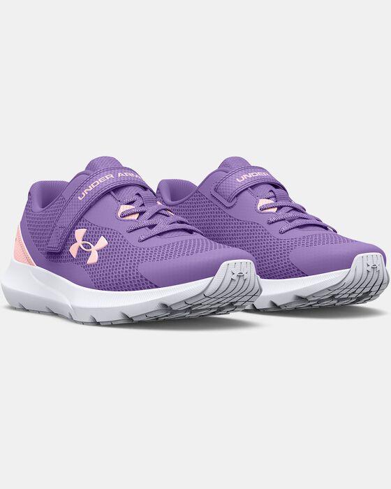 Girls' Pre-School UA Surge 3 AC Running Shoes image number 3