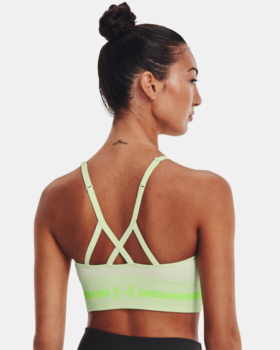 Women's UA Seamless Low Long Heather Sports Bra image number 1