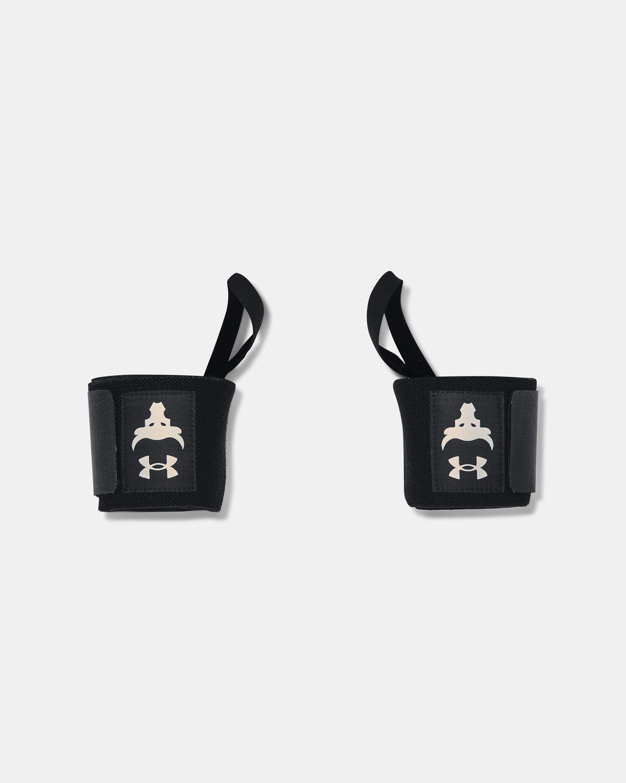 Buy Unisex Project Rock Wrist Wraps Black in Dubai UAE Under Armour