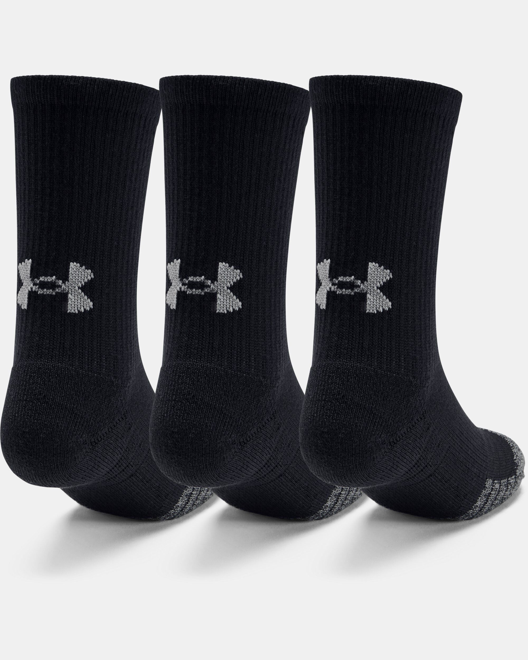 Under Armour Youth HeatGear Crew Socks 3 Pack Black in Dubai UAE