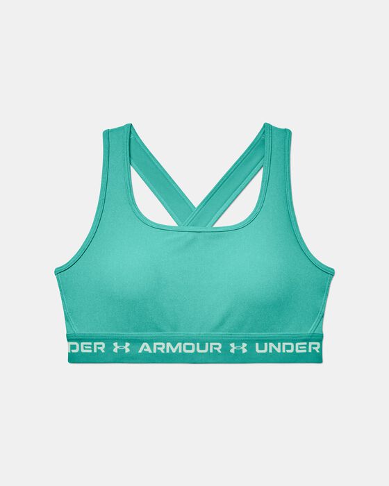 Women's Armour® Mid Crossback Heather Sports Bra image number 3