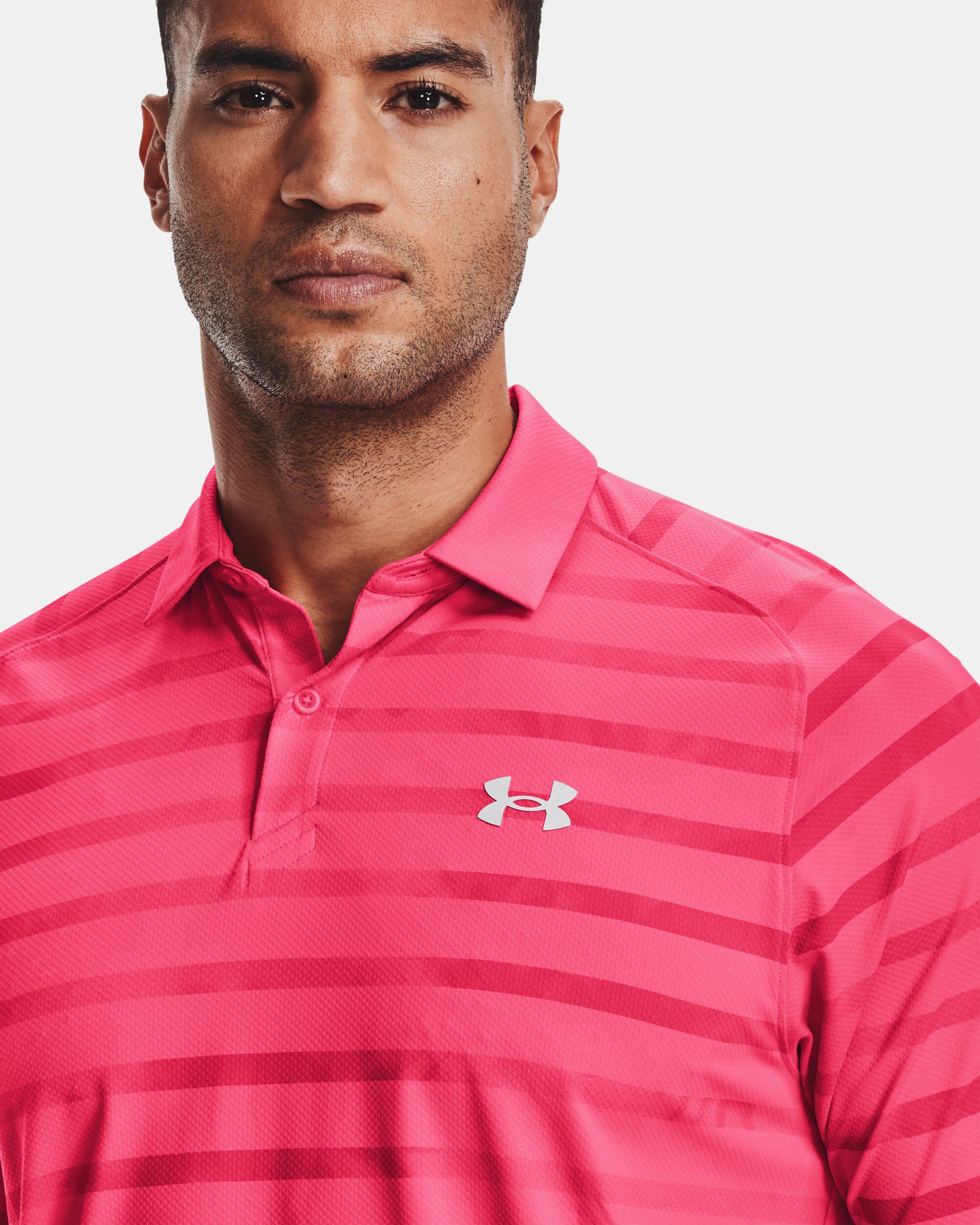 Buy Men s UA Iso Chill Floral Stripe Polo Pink in Dubai UAE Under Armour
