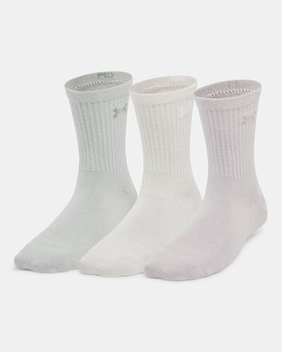 Women's UA Essential 3-Pack Mid Crew Socks