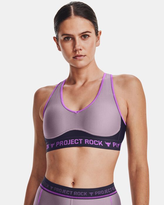 Women's Project Rock Crossback Disrupt Sports Bra image number 0