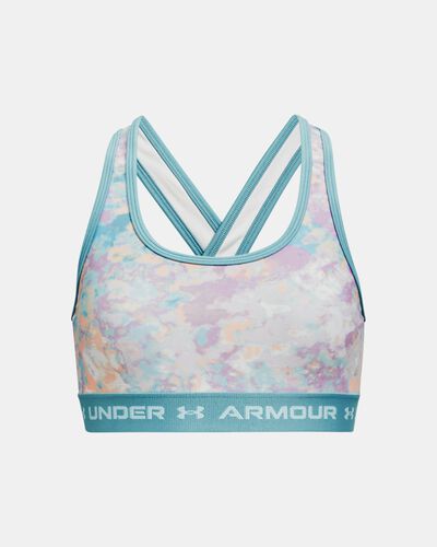 Girls' UA Crossback Printed Sports Bra