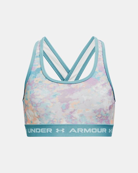 Girls' UA Crossback Printed Sports Bra image number 0