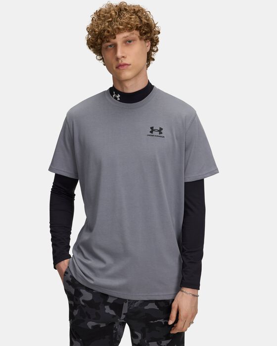 Men's UA Logo Embroidered Heavyweight Short Sleeve image number 0
