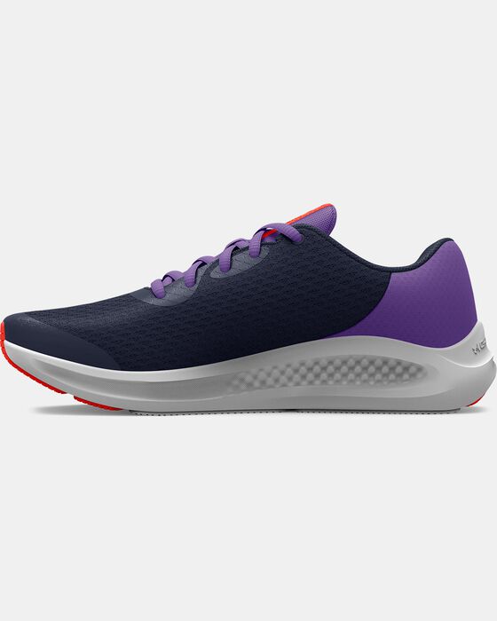 Girls' Grade School UA Charged Pursuit 3 Running Shoes image number 1