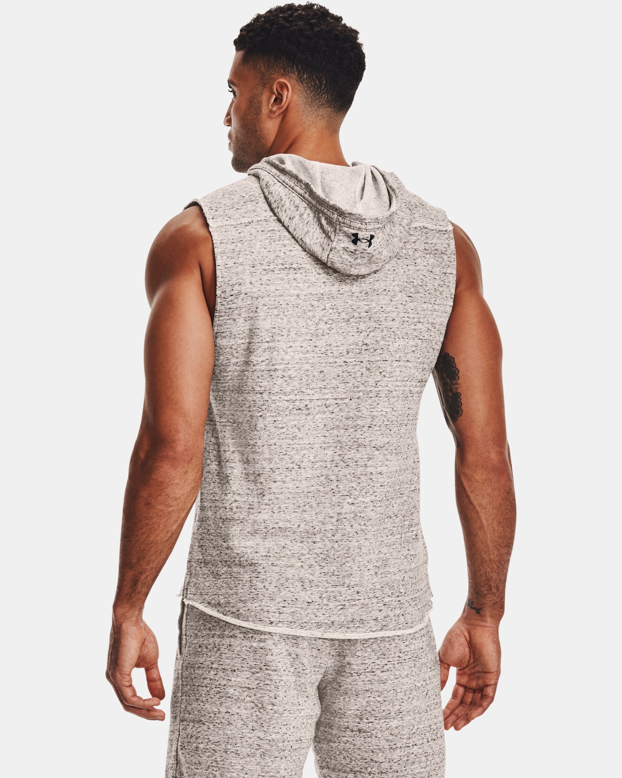 Under armour men's sleeveless hoodie hot sale