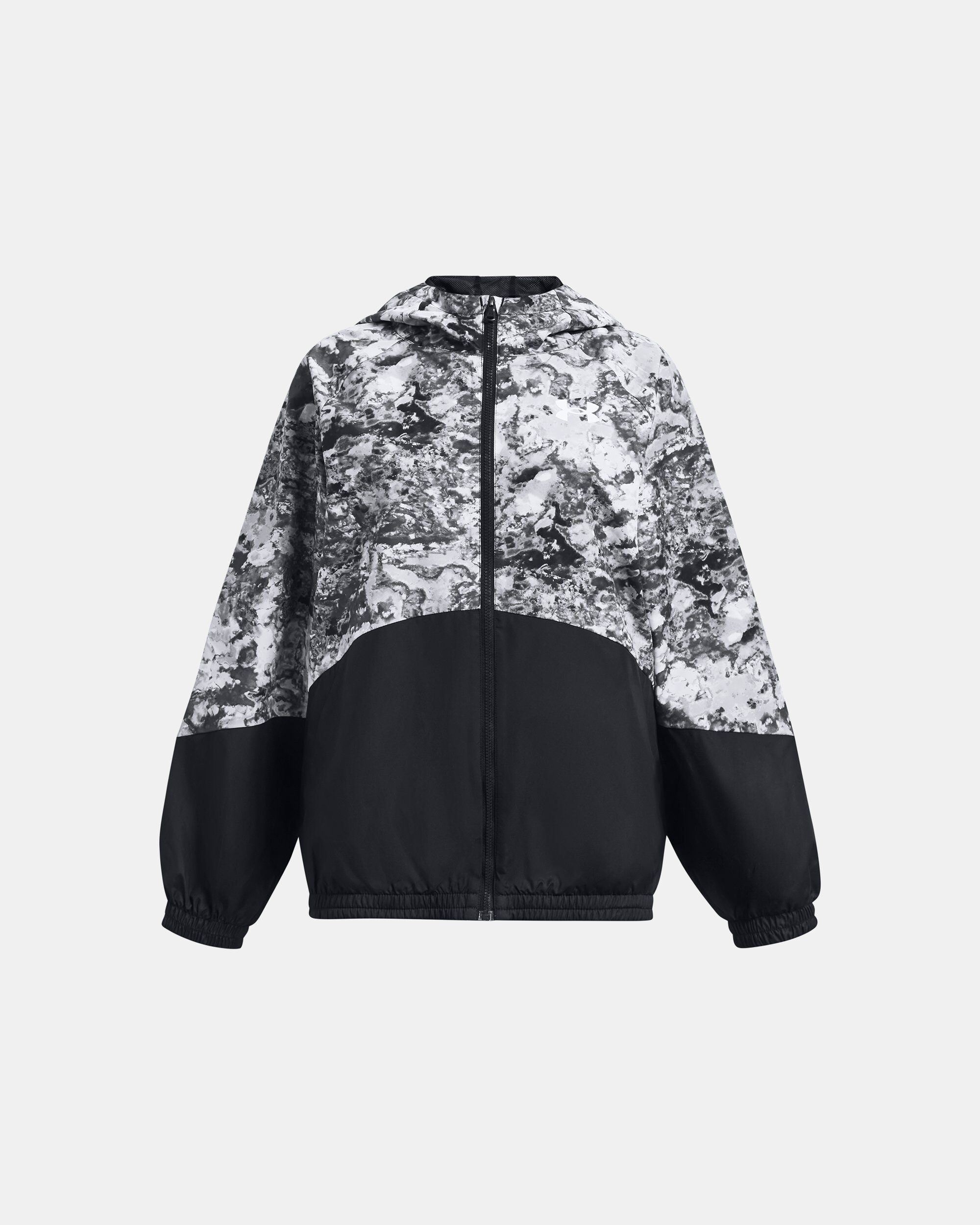 Buy Girls UA Woven Full Zip Jacket Black in Dubai UAE Under Armour