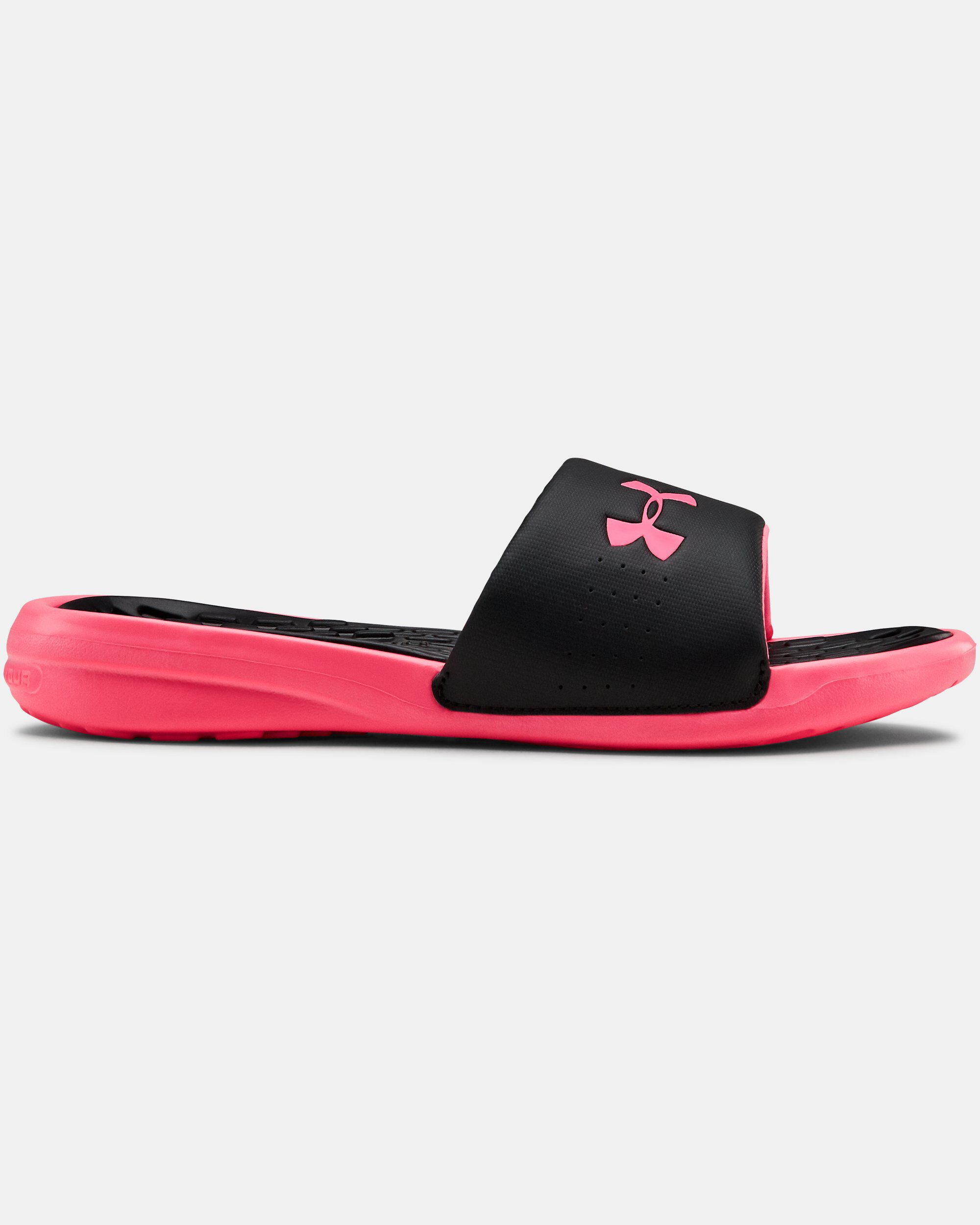 Under armour women's playmaker fixed strap slide sandal store
