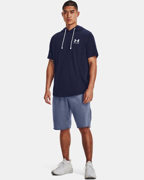 Men's UA Rival Terry Short Sleeve Hoodie image number 2