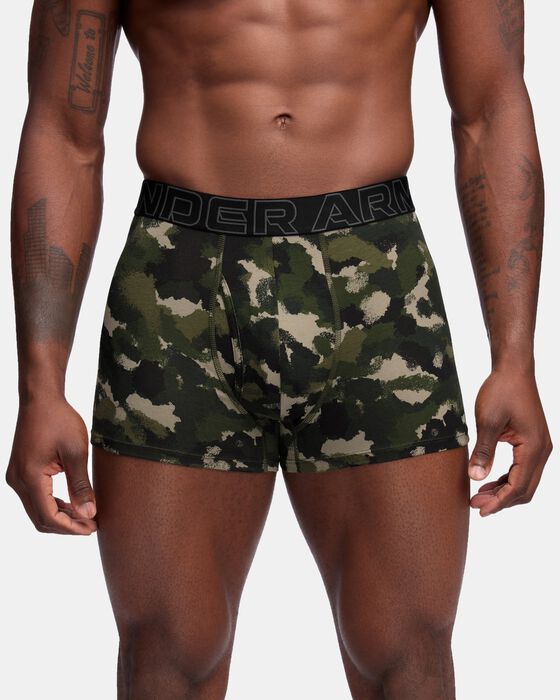 Men's UA Performance Cotton 3" 3-Pack Printed Boxerjock® image number 0