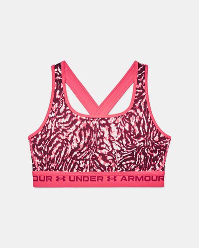 Women's Armour® Mid Crossback Printed Sports Bra