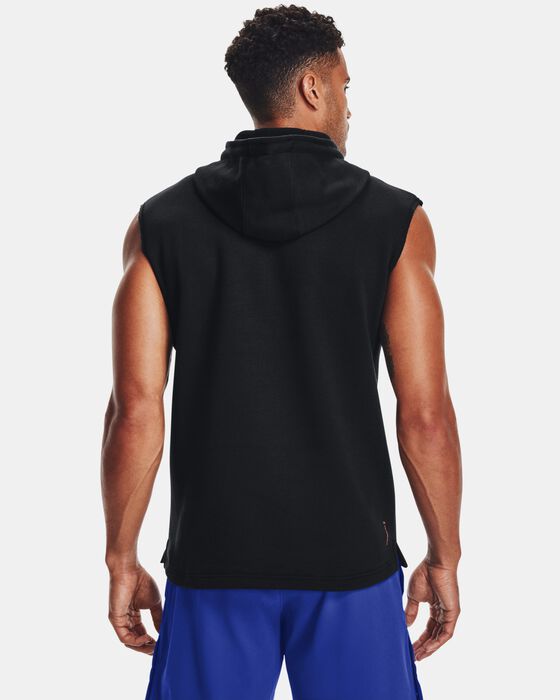 Men's Project Rock Charged Cotton® Fleece Sleeveless Hoodie image number 2