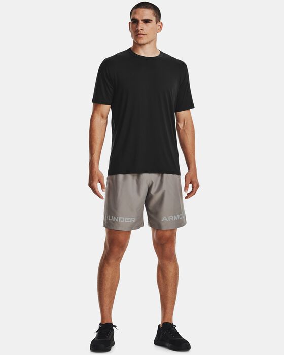 Men's UA Woven Graphic Wordmark Shorts image number 2
