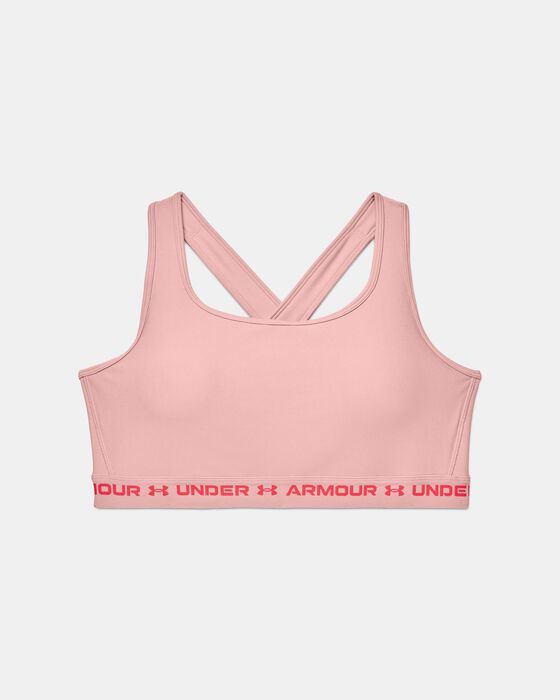 Women's Armour® Mid Crossback Heather Sports Bra image number 2