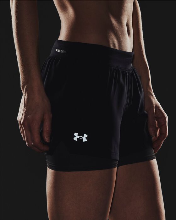 Women's UA Iso-Chill Run 2-in-1 Shorts image number 4