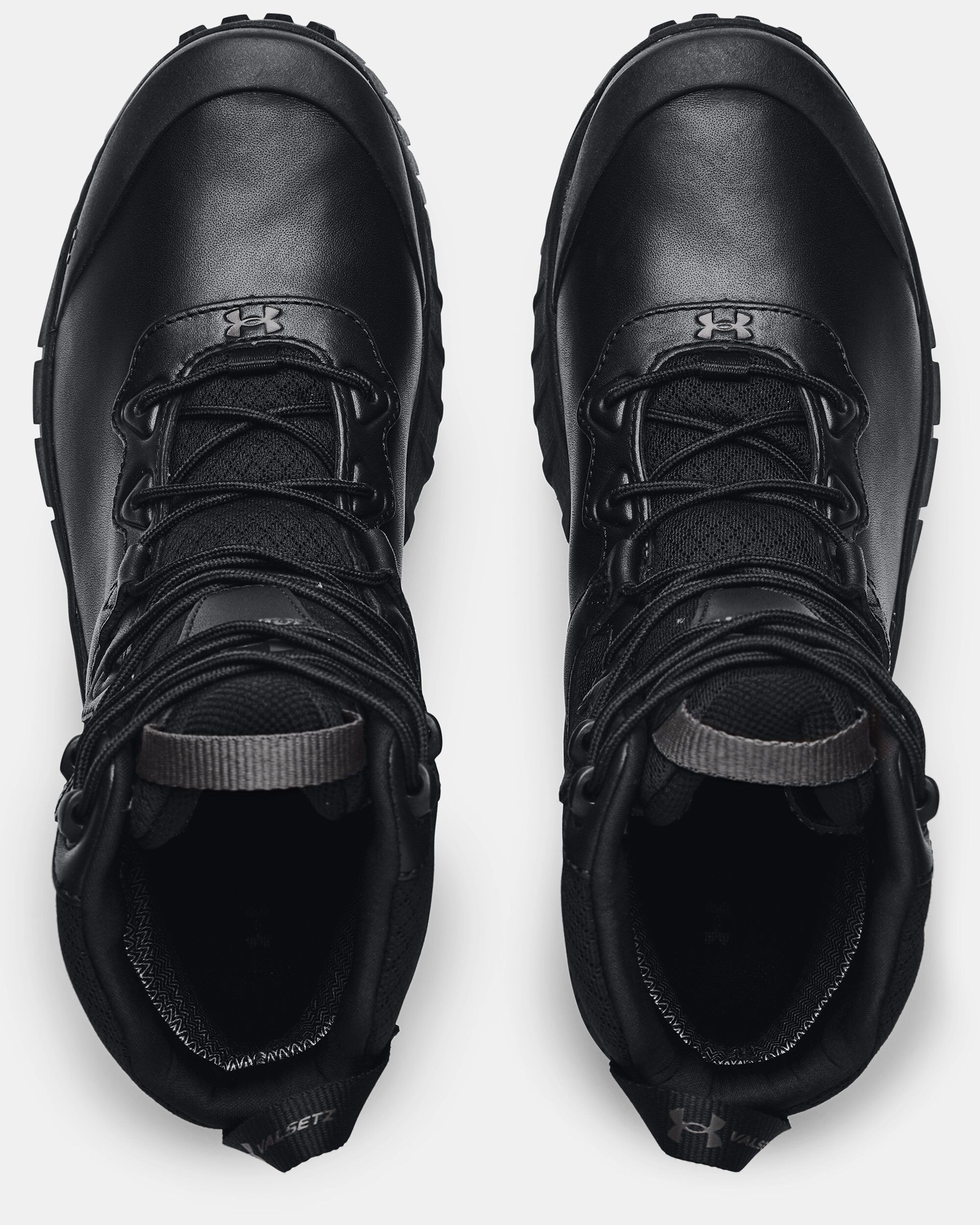 Under armour best sale black leather boots