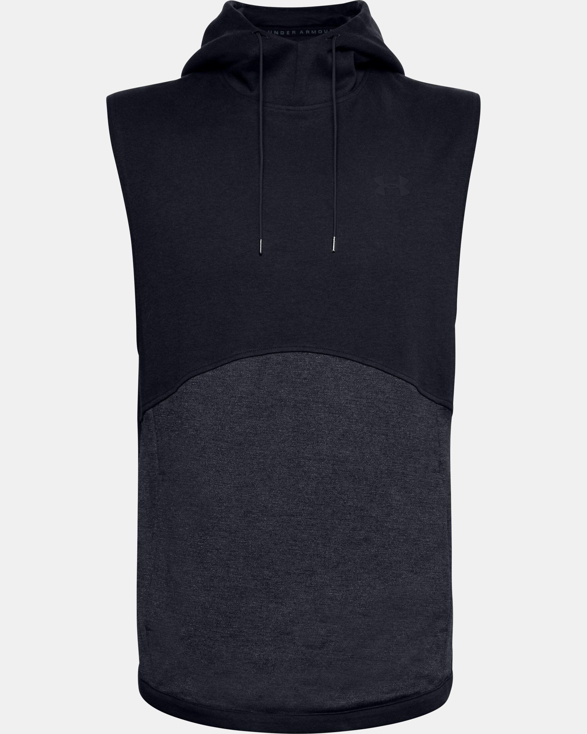 Men's ua double knit sleeveless hoodie hotsell