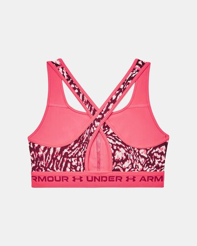 Women's Armour® Mid Crossback Printed Sports Bra