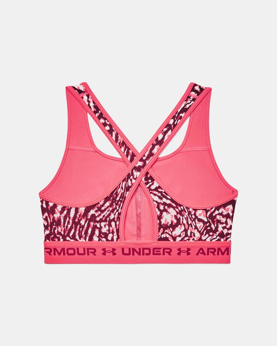 Women's Armour® Mid Crossback Printed Sports Bra image number 1