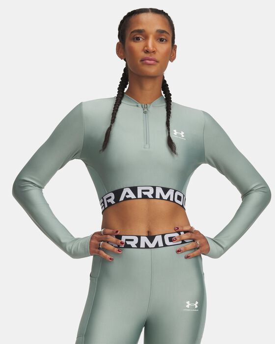 Women's HeatGear® Rib ¼ Zip Long Sleeve image number 0