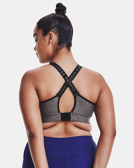 Women's UA Infinity Mid Heather Cover Sports Bra image number 7