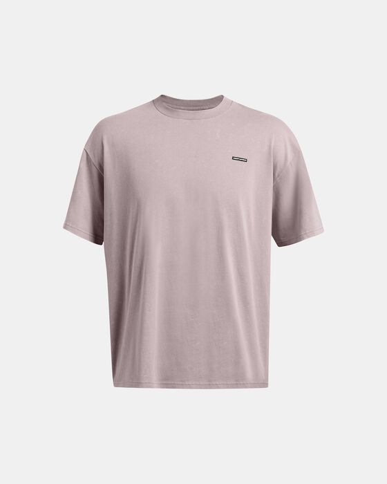 Men's UA Heavyweight Oversized Logo Wash Short Sleeve image number 3